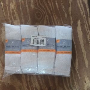 White Diabetic Crew Socks for Men by